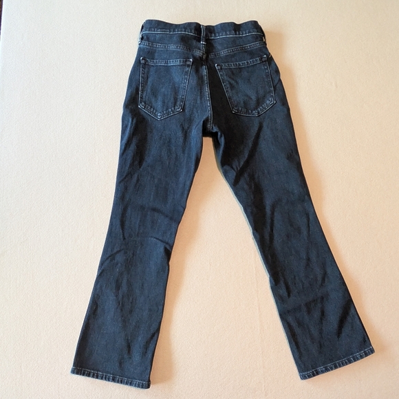Banana Republic Premium Denim High-Rise Crop Boot Cut Jeans Dark Wash Sz 26 - Picture 2 of 10